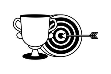 Sticker - trophy and target arrow strategy