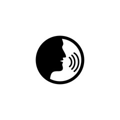 Sticker - head speaking man icon