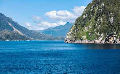 Wall Mural - Entry into Doubtful Sound in Fiordland National Park, South Island, New Zealand