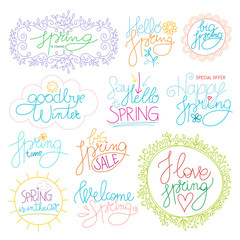 Spring Time color calligraphy set