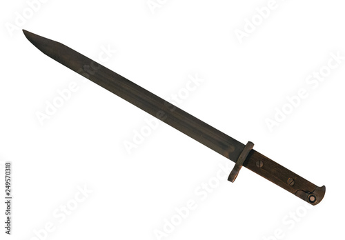 Cuadros en Lienzo bayonet knife isolated on white background