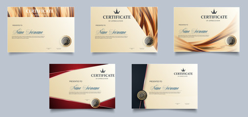 Certificate of Appreciation template. Classical style. Luxury and Modern style. Vector illustration