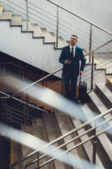 Wall Mural - Man waiting international flying and ready going to journey