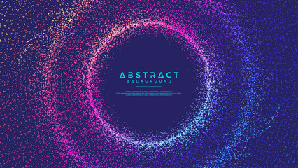 Poster - Dynamic abstract liquid flow particles background. Shining abstract particle flow background. Futuristic background with dots combination. Eps10 Vector background.