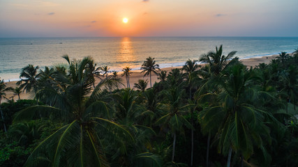 Wall Mural - Aerial. Hikkaduwa beach. Sri Lanka.