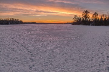 Wall Mural - Winter in the Boundary Waters Canoe Area of northern Minnesota