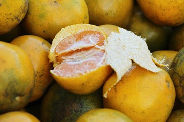 orange fruit is delicious at street food