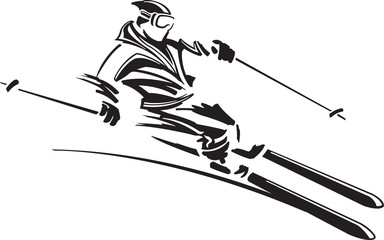 Wall Mural - Snow skier