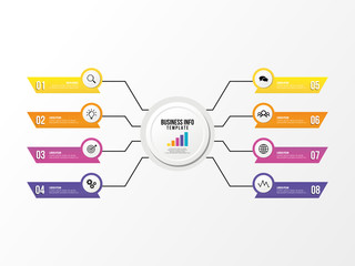 Poster - modern vector infographics elements design template. business data visualization infographics timeli
