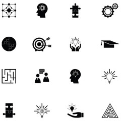 Wall Mural - idea icon set