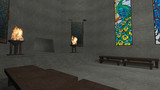 Fototapeta Do przedpokoju - Virtual World - Mystic Temple - 3D Illustration