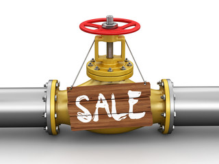 Poster - Pipeline with Sale. Image with clipping path
