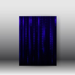 Fototapete - illustration of matrix style binary background. poster and brochure design