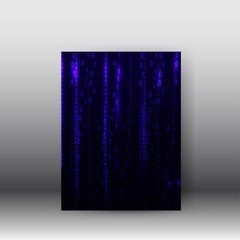 Fototapete - illustration of matrix style binary background. poster and brochure design