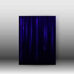 Fototapete - illustration of matrix style binary background. poster and brochure design