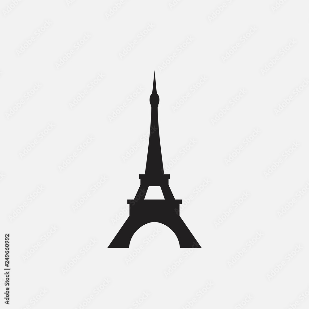 Eiffel tower vector illustration - obrazy, fototapety, plakaty 