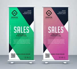 Poster - business roll up banner or standee design template