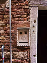 Postbox Looking Like A Face, Venice, Italy