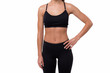 © Vulp - Girl With perfect body shape, flat belly, in sport wear, health, hygiene concepts