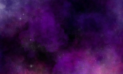 Wall Mural - abstract background- space with nebula and stars