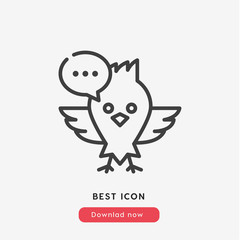 Poster - bird chat icon vector