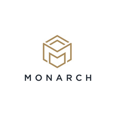 Poster - Letter M line logo design. Linear creative minimal monochrome monogram symbol. Universal elegant vector sign design. Premium business logotype. Graphic alphabet symbol for corporate business identity