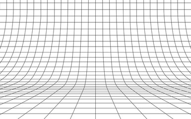grid curved background empty in perspective, vector illustration.