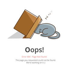 Poster - Error 404 page layout vector design. Website 404 page creative concept. The page you requested could not be found. Oops 404 error page.