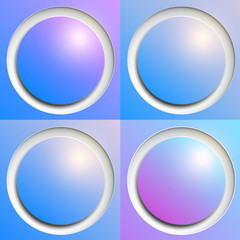 Poster - Shiny web buttons as abstract vector background
