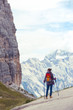 © Sergii Mostovyi - tourist girl at the Dolomites