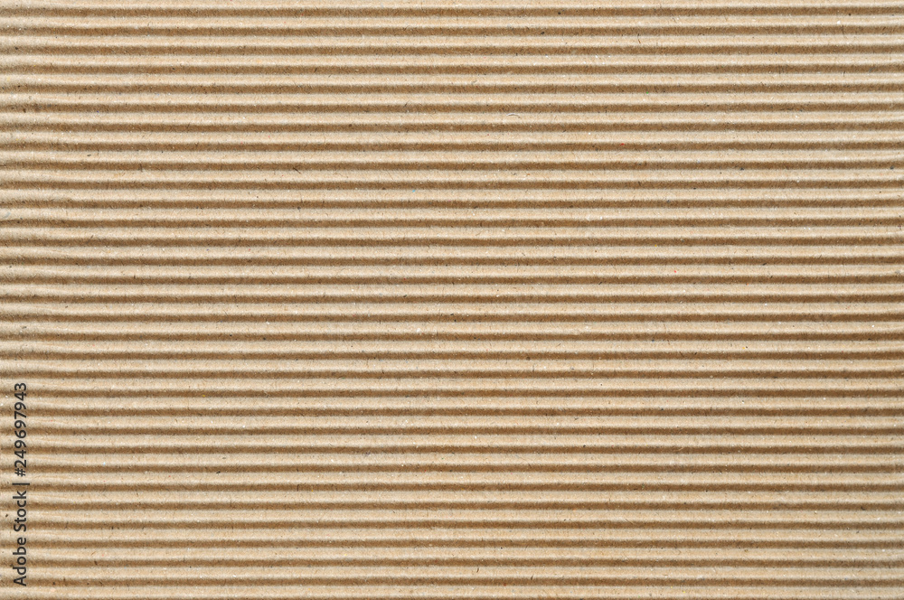 Brown corrugated cardboard - obrazy, fototapety, plakaty 