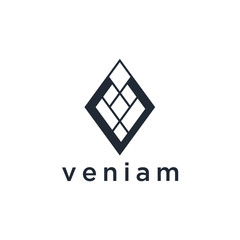 Poster - Elegant line curve vector logotype. Premium letter V logo design. Luxury linear creative monogram.
