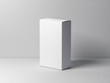 © customdesigner - White cardboard box mockup on white table