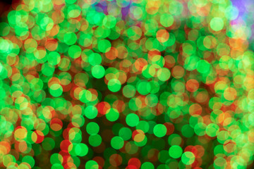 Aufkleber - abstract green bokeh fron blur green light decoration background for design