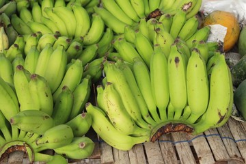 Wall Mural - Fresh banana is delicious in the market