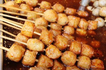 Sticker - Deep Fried Crab meat roll (Hoi Jo) in market