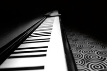 Piano Keys On Black Background
