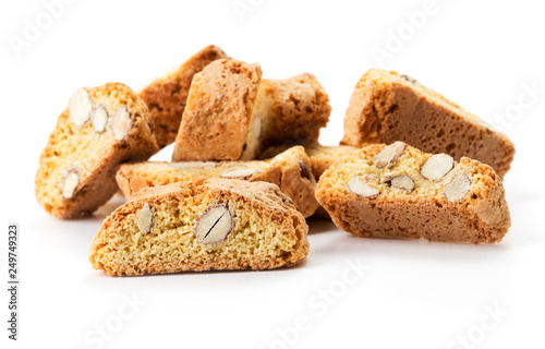 Fotomural biscotti cookies isolated on white background