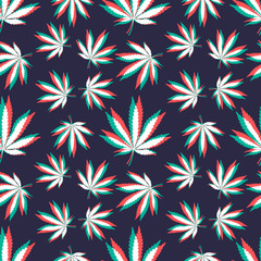 cannabis seamless pattern illustration vector