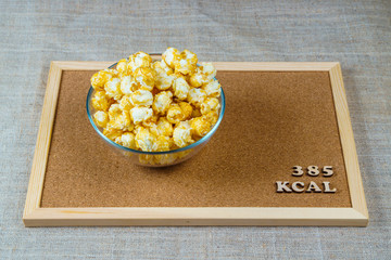 calorie foods popcorn 385 kcal 100 grams diet