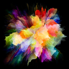 Wall Mural - Perspectives of Colorful Paint Splash Explosion