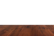 © TITUS GROUP - old brown oak wood table isolated on white background.