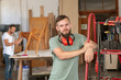 © Firma V - worker in a carpenter's workshop
