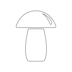 Sticker - Mushroom. Outline. Vector icon.