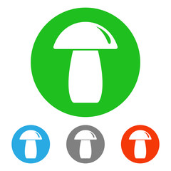 Sticker - Mushroom. Icon set. Vector.