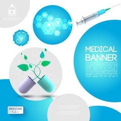 Wall Mural - Realistic Medical Care Template