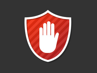 Fototapete - Ad Block blocking, Pop up ad blocker illustration Vector