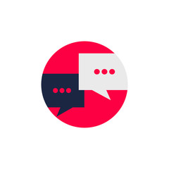 Poster - chat online in smartphone in flat style