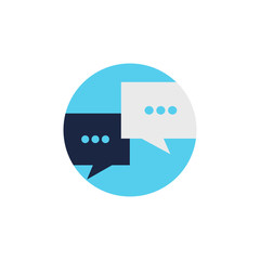 Poster - chat online  in flat style