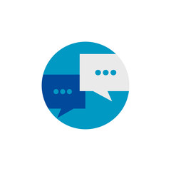 Poster - chat online  in flat style